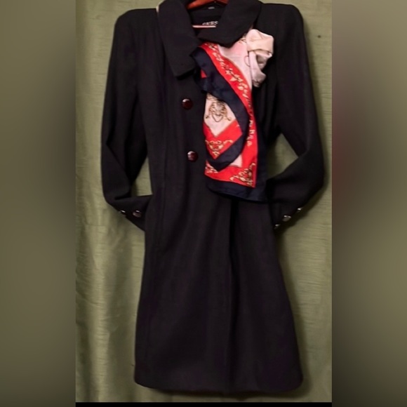 GUESS size LARGE WOMEN’S CALF LENGTH PEA COAT - Picture 1 of 2